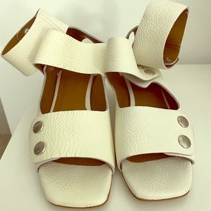 Zara Cream Leather Sandal